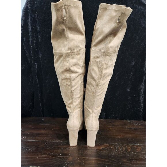 NEW bp Cali Fab Beige Over-the-Knee Block Heel Boots/Sz. 6.5M - Picture 5 of 9